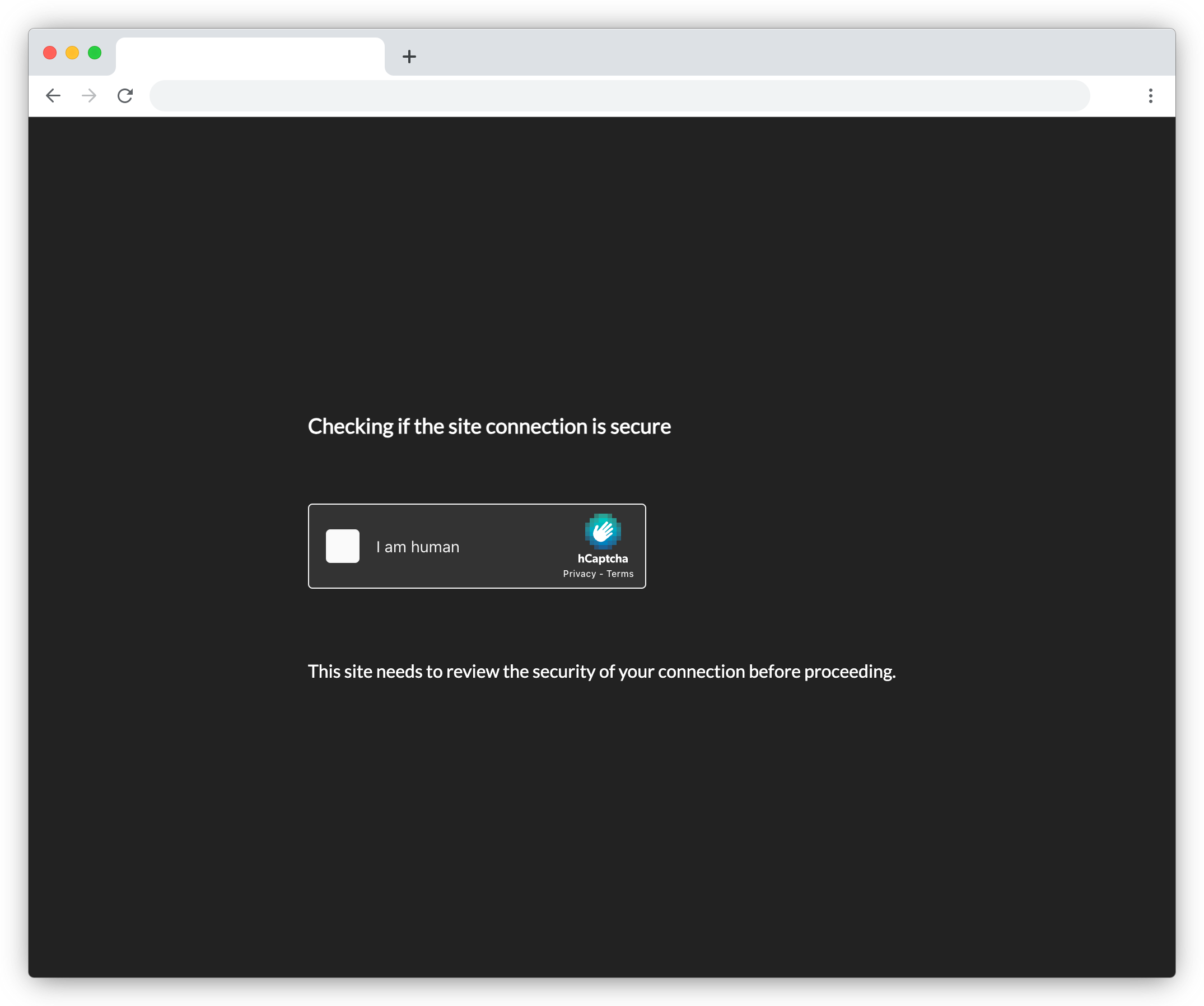 Phishing site CAPTCHA page styled after a Cloudflare turnstile page