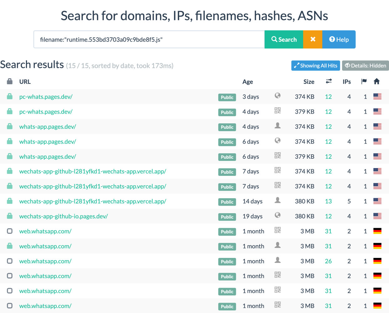 From: https://urlscan.io/search/#filename:%22runtime.553bd3703a09c9bde8f5.js%22